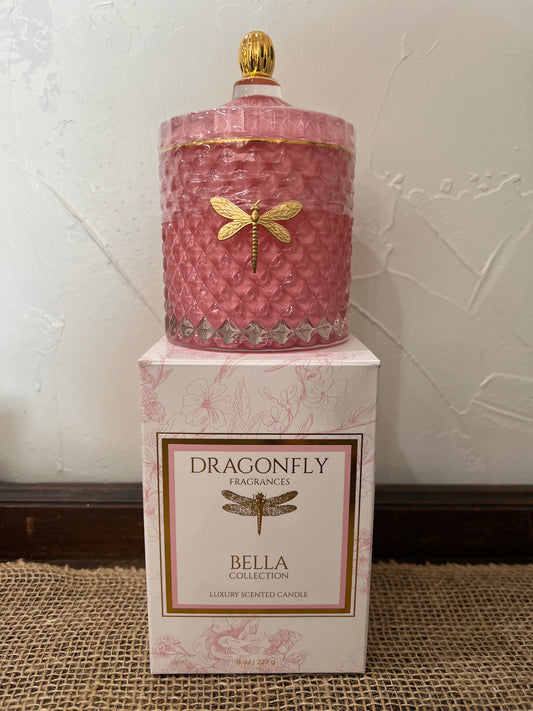 Dragonfly Candle- Orchid+Dark Rose