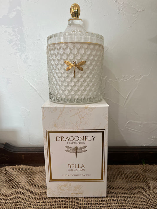 Dragonfly Candle- Pear+Water Lily